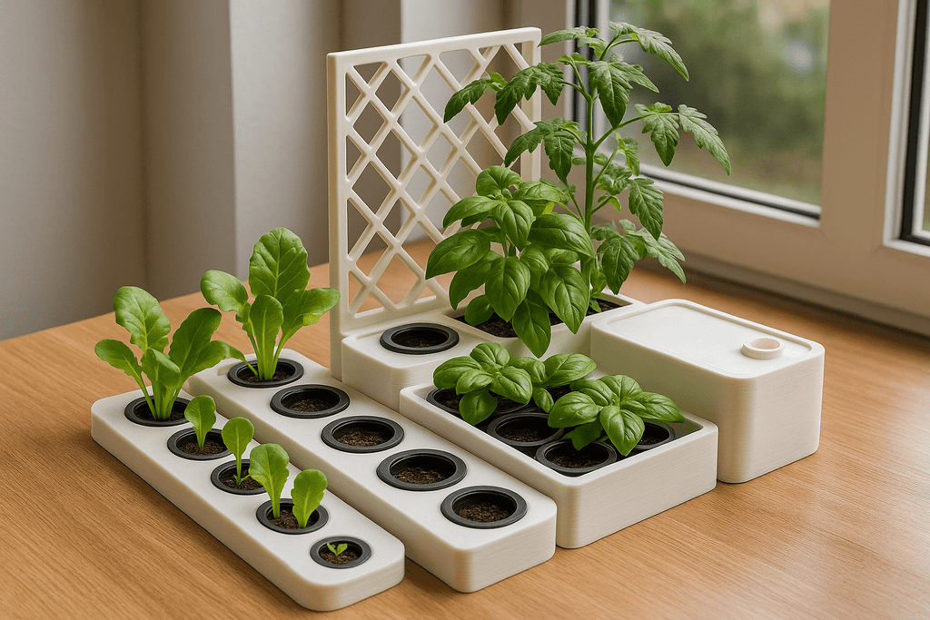 Custom 3D-Printed Hydroponic Systems for Any Space
